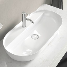 Vasque à poser Duravit Luv avec plage de robinetterie 80 x 40 cm