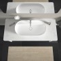 Vasque à poser Duravit Luv avec plage de robinetterie 80 x 40 cm - vue détaillée