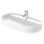 Vasque à poser Duravit Luv avec plage de robinetterie 80 x 40 cm - vue détaillée