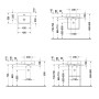 Lavabo Duravit DuraSquare sans trou de robinet 45 x 35 cm - vue détaillée