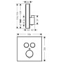 hansgrohe ShowerSelect Glas Thermostat Unterputz für 2 Verbraucher - Detailansicht
