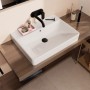 hansgrohe Xanuia Q Lavabo d'appoggio lucidato 650/480 senza foro per rubinetto con troppopieno