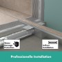 hansgrohe RainDrain Compact Komplettset Duschrinne 120 cm befliesbar für flache Installation - technische Ansicht