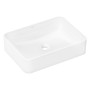 Lavabo a colonna hansgrohe Xuniva Q 55 x 40 cm, con SmartClean - vista dettagliata