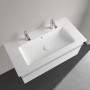 Lavabo sottopiano Villeroy & Boch Venticello 100 x 50 cm con 2 fori per rubinetto