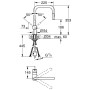Rubinetto monocomando per lavello GROHE Minta con doccetta estraibile - vista dettagliata