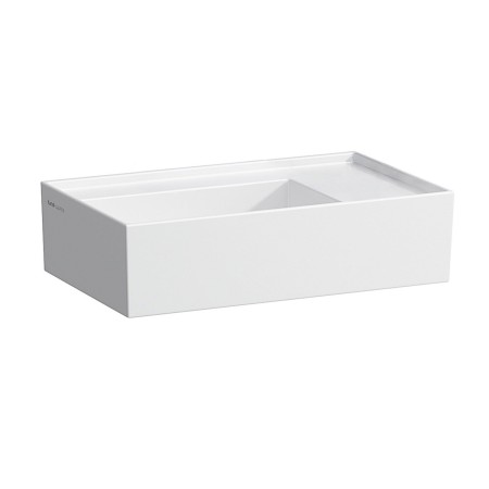 Lavabo LAUFEN Kartell 46 x 28 cm sans trou de robinet, banque de robinetterie à droite