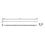 hansgrohe RainDrain Rock Fertigset Duschrinne 80 cm, kürzbar und befliesbar - Detailansicht