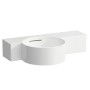 Lavabo à main LAUFEN Val 55 x 31,5 cm, étagère à droite, sans trou de robinet, avec trop-plein