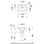 Lavabo Duravit Starck 3 50 cm avec 1 trou de robinet
