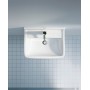 Lavabo Duravit Starck 3 50 cm avec 1 trou de robinet - vue technique