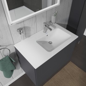 Lavabo meuble Duravit ME by Starck avec 1 trou de robinet 83 x 49 cm