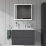 Lavabo meuble Duravit ME by Starck avec 1 trou de robinet 83 x 49 cm - vue détaillée