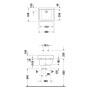 Évier de vidange Duravit Starck 3 48 cm - vue technique