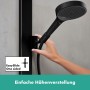 hansgrohe Rainfinity Schowerpipe 360 1jet EcoSmart mit ShowerTablet 350 - technische Ansicht