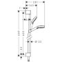 Set doccia hansgrohe Crometta Vario EcoSmart 65 cm - vista dettagliata