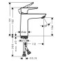 Miscelatore monocomando per lavabo hansgrohe Talis E 110 senza scarico - vista dettagliata