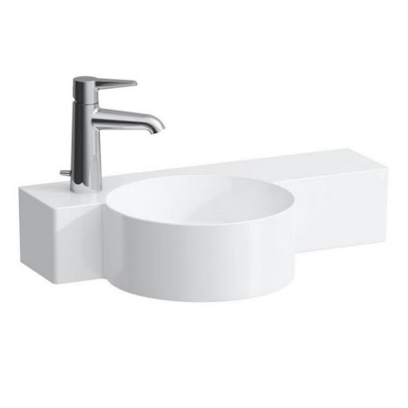 Lavabo LAUFEN Val 55 x 31,5 cm, étagère à droite, avec 1 trou de robinet, sans trop-plein