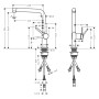 Rubinetto monocomando per cucina hansgrohe Talis M54 270, bassa pressione, 1jet