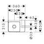 Lavabo hansgrohe Xelu Q con mensola a destra 36 x 25 cm