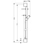 hansgrohe Unica C Brausestange 90 cm - technische Ansicht