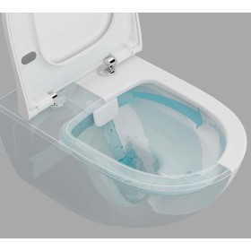 VitrA Sento WC suspendu VitrA Flush 2.0, à chasse d'eau encastrée sans rebord