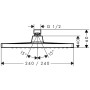 hansgrohe Crometta E Kopfbrause 240 1jet - Detailansicht