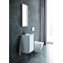 Lavabo Duravit Viu 45 cm avec 1 trou de robinet, sans trop-plein - vue technique