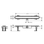 hansgrohe RainDrain Compact Komplettset Duschrinne 60 cm für flache Installation - Produktansicht