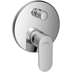 hansgrohe Rebris S Einhebel-Wannenarmatur Unterputz mit integrierter Sicherungskombination für iBox