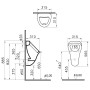 VitrA Options Arkitekt Urinal 31,5 x 31 cm, Zulauf hinten - Detailansicht