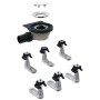 Geberit Rohbauset, zu Setaplano Duschfläche, Sperrwasserhöhe 5 cm, mit 6 Füssen