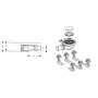 Geberit Rohbauset, zu Setaplano Duschfläche, Sperrwasserhöhe 5 cm, mit 6 Füssen - Detailansicht