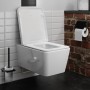 Set WC sospeso hansgrohe EluPura Q 540 senza bordo con sedile e HygieneEffect - vista tecnica