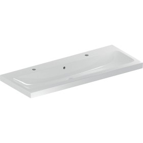 Évier Geberit iCon Light 120 cm avec 2 trous de robinet et trop-plein