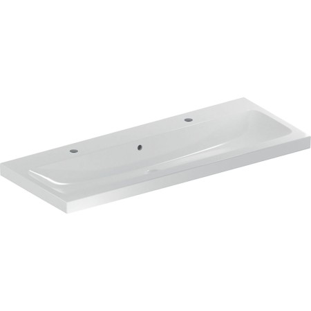 Évier Geberit iCon Light 120 cm avec 2 trous de robinet et trop-plein