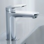 Rubinetto monocomando per lavabo Duravit Wave M senza tappo di scarico
