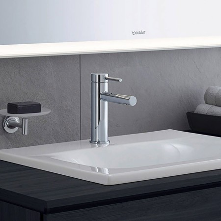Miscelatore monocomando per lavabo Duravit Circle M con scarico a stelo