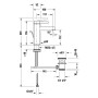 Miscelatore monocomando per lavabo Duravit Circle M con scarico a stelo