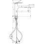 Rubinetto monocomando da cucina hansgrohe Zesis M33 160 con doccetta estraibile