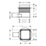 Set completo di drenaggio hansgrohe RainDrain Point con scarico a punto 10/10 cm piastrellabile sul retro - immagine prodotto