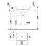 Vasque à poser Duravit D-Neo 60 cm, sans trou de robinet, sans trop-plein