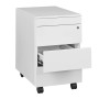 Wolfstahl Rollcontainer Stahl 4 Auszüge Weiss abschliessbar 40 x 60 x 62 cm - Detailansicht