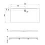 Receveur de douche LAUFEN PRO en Marbond 200 x 100 x 3,6 cm