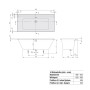 Villeroy & Boch Collaro Duo Badewanne rechteckig 160 x 75 cm - technische Ansicht