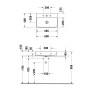 Lavabo Duravit DuraSquare Compact avec 1 trou de robinet, 60 x 40 cm - vue technique