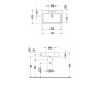 Lavabo Duravit Vero 70 cm avec 1 trou de robinet brossé - vue détaillée