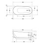Baignoire Duravit DuraFaro 180 x 80 cm