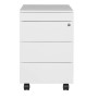 Wolfstahl Rollcontainer Stahl 4 Auszüge Weiss abschliessbar 40 x 60 x 62 cm - technische Ansicht