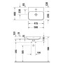 Duravit Happy D.2 Plus Vasque à poser 50 cm blanc, avec trop-plein, 1 trou de robinet